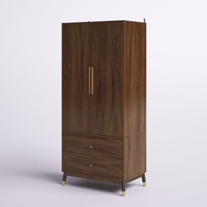 Willa Arlo Interiors Jandreau Solid + Manufactured Wood Armoire ...